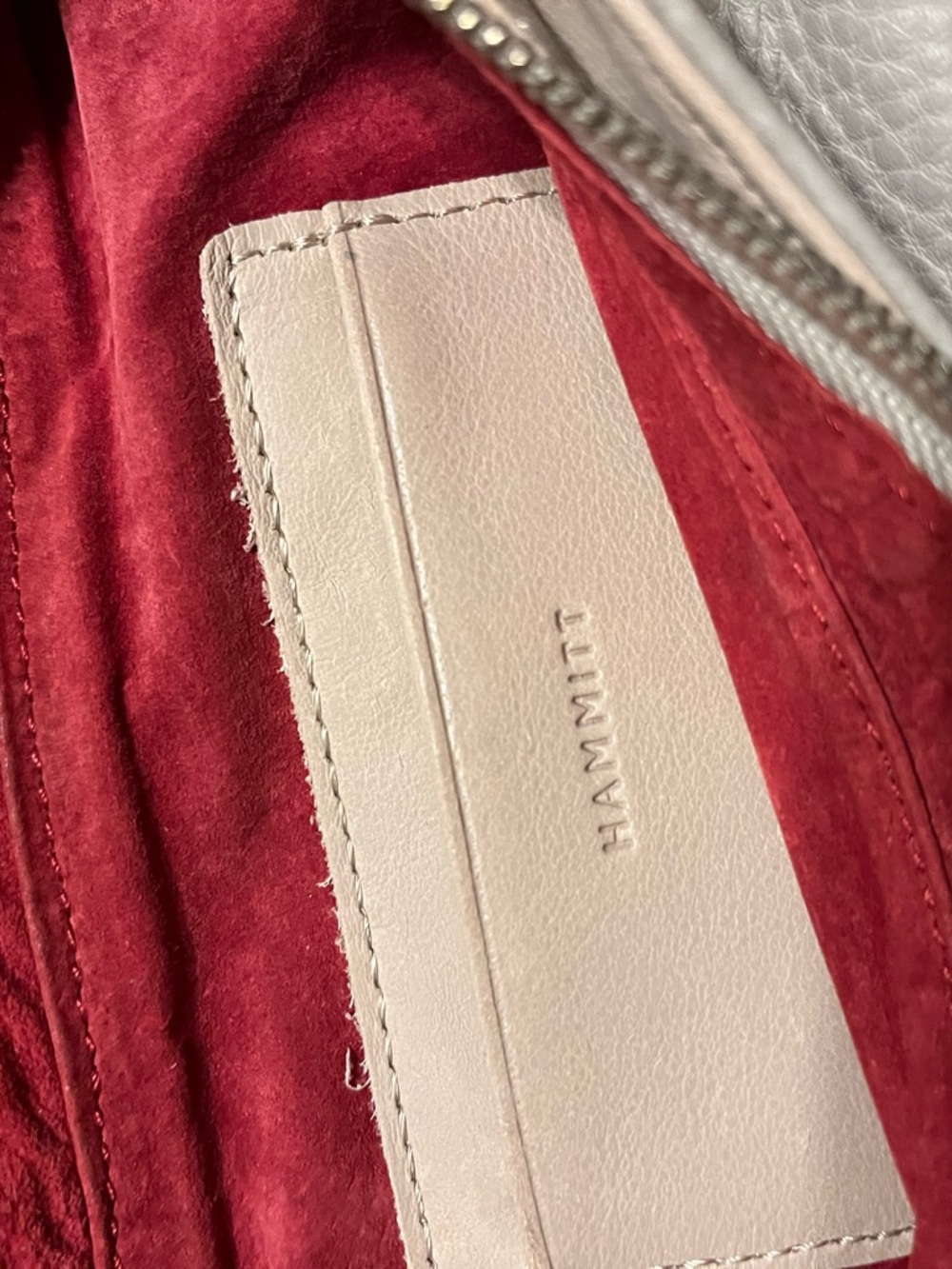Hammitt Two-Tone Shoulder Bag in Taupe and Light Gray - Picture 5 of 5